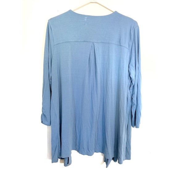 Blue Open Cardigan Shirt Ladies Large Classic Editions - Picture 2 of 8
